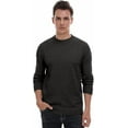 thumbnail image 6 of Puztloy Men's Sweater Crewneck Pullover Long Sleeve Lightweight Knit Soft Casual with Ribbing Edge Pullover Sweaters Dark Grey, 6 of 6