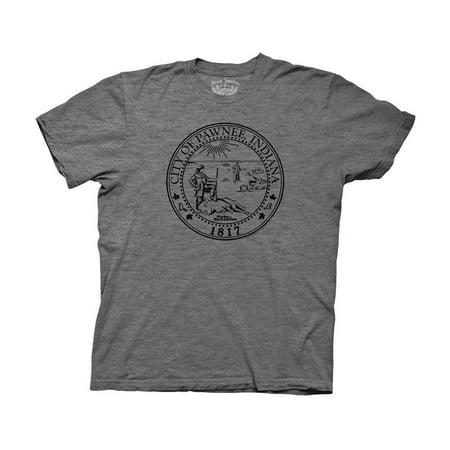 Parks & Recreation Adult Unisex Pawnee Seal Crew T-Shirt Heather (Best Site To Design And Sell T Shirts)