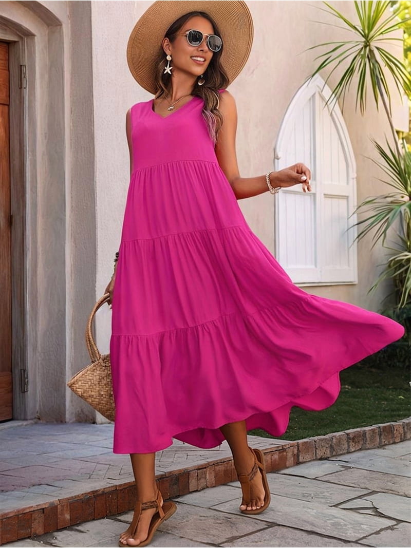 rose colored midi dress House OF CB Livia Floral-Print Stretch-Cotton Midi Dress