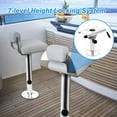 thumbnail image 5 of ZIHUI Boat Seat Pedestal Mount Package 4.6" x 11" Marine Boat Seat Base Pedestal Plate & Adjustable-Height 13-19" Boat Seat Mount, Boat Seat Mount Kit for Boat Pontoon Boat Fishing Boat Bass Boat, 5 of 9