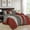 Red, variant on 9 Piece Comforter Set with Sheets Queen - Black & Green Geometric Embroidery Bedding with Sheets