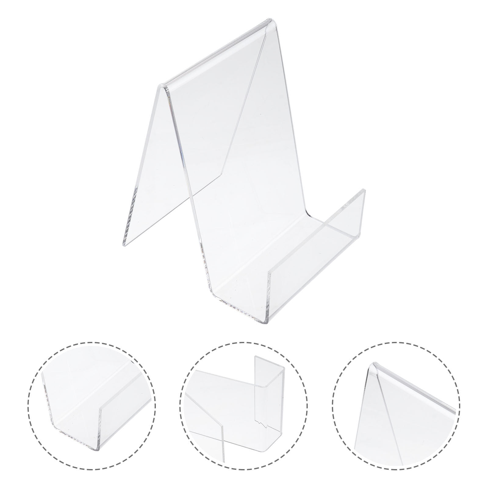 2pcs Book Display Stand Desktop Book Holder Transparent Acrylic Book