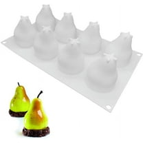 NAMZI Pear Shape Silicone Molds Cake Decorating Tools Bakeware French Dessert Mousse Cake Mold Baking Cupcake Silicone Mousse Mold - 8 Cavities (PEAR)