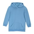 thumbnail image 3 of Tfken Girls Dresses Soft Comfy Holiday Travel Girls Long Sleeve Hooded Dresses With Pockets Casual Solid Pullover Toddler Cute Clothes Size 5-6 Years, 3 of 7