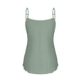 thumbnail image 5 of qolati Womens Eyelet Tank Tops Half Zip V Neck Sleeveless Summer Top Spaghetti Strap Beach Shirt Loose Fit Beach Vacation Flowy Blouses, 5 of 8