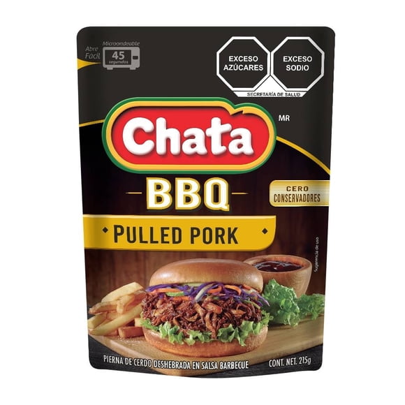 Carne de cerdo deshebrada Chata en salsa BBQ 215 g