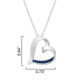 thumbnail image 6 of V3 Jewelry® 925 Sterling Silver with 1/20 CTTW Natural Blue Diamond Heart Pendant for Women, 6 of 6
