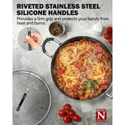 Cook N Home Professional Pots and Pans Kitchen Cookware Set - Includes Saucepans with Lid, Stockpot with Lid, Frying Pans, Heavy Nonstick, 8-Piece, Black