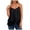 Black, variant on Women's Ruffled Chiffon Camisole Top Flowy Layered Spaghetti Strap Tank Elegant V Neck Blouse (White, XXL)