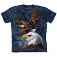 thumbnail image 1 of The Mountain T-Shirt Eagle Flag Collage Bird Tie Dye Shirt, 1 of 2