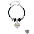 thumbnail image 2 of Delight Jewelry Goldtone 'Faith Rocks' on Clear Crystal Heart Aunt Celtic Knot Leather Bead Bracelet, 7"+2" Extender, 2 of 4