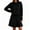 Black, variant on Fall Winter Long Sleeve Women 2 Piece Skirt Sets Solid Color Knit Sweater and Mini Skirt Set