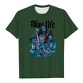thumbnail image 2 of iTNHFP Vêtements d'Été pour Femmes T-Shirt Décontracté à Manches Courtes Imprimé Drôle Col Rond 1, 2 of 5