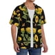 thumbnail image 2 of Balery Bees and Sunflowers Camisa Casual de Manga Corta con Botones para Hombre, Texturizada, Estilo Cubano, para Playa, Verano-Medium, 2 of 5
