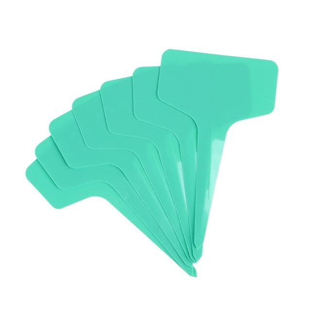 MasteelfCA 100pcs Plastic Waterproof T Labels Nursery Garden Labels Markers Plant Tags (Green)