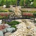 thumbnail image 2 of Kinbor 10ft Metal Garden Bridge, Long Outdoor Garden Bridges with Safety Guardrails, Iron Decorative Footbridge, Black, 2 of 8