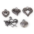 thumbnail image 4 of 75PCS / Lot Varias formas de corazón de filigrana Colgantes  de metal Artesanía de bricolaje Macarena Colgantes Corazones, 4 of 8