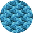 thumbnail image 1 of Ahgly Company Indoor Round Patterned Blue Eyes Blue Area Rugs, 4' Round, 1 of 6