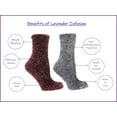 thumbnail image 2 of Women's 2-Pair Velvet Slipper Socks Lavender Infused Peach & Grey OSFM By MinxNY, 2 of 9