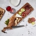 thumbnail image 5 of Tabletops Gallery 2-Piece Acacia Wood Serving Board Tray with Slicing Bread Knife Set, 5 of 7