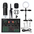 thumbnail image 1 of Professional Studio Condenser Microphone Bundle WXH1000 Mic Kit With Live Sound Card Wireless Karaoke, 1 of 7