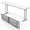 White, variant on YiAiL 5FT Narrow Folding Table, HDPE Top & Stable Metal Frame, Multi-scene Desk for Work Party Training, Black