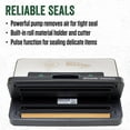 thumbnail image 4 of LEM Products MaxVac 250 Stainless Steel Vacuum Sealer with Built-In Bag Holder and Cutter, Silver and Black, 4 of 8