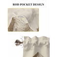 thumbnail image 6 of Beige Western Farmhouse 2 Panel Kitchen Curtains for Small Windows, Vintage Cowboys Cactus Bathroom Tier Curtain, Short Window Treatment for Bedroom/Living Room 55"x36", 6 of 6