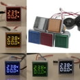 thumbnail image 2 of Square Dual Display Voltmeter & Ammeter LED Digital Voltage Gauge AC 60-500V 0-100A Current Meter Durable Voltage Panel, 2 of 19