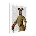 thumbnail image 2 of Trademark Fine Art 'Greyhound Fencer, Dark, Portrait' Canvas Art by Fab Funky, 2 of 3
