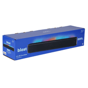 onn 20 Inch Bluetooth 2.1 Channel Soundbar with Multi-Color LED Lighting, Black