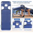 thumbnail image 4 of Foldable Chaise Lounge Chair with Adjustable Positions and Side Pocket, for Indoor and Outdoor Use, 4 of 12