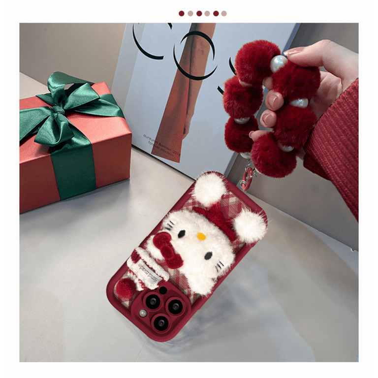 ★ kittychan★ Plush Keychain Shippotsuki Hello Kitty Pink Leopard Ver. Sanrio