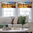 thumbnail image 3 of LALILO Kitchen Curtain Valance Orange Sand Valley Rod Pocket Window Curtain 52"x 18" Set of 2, 3 of 6