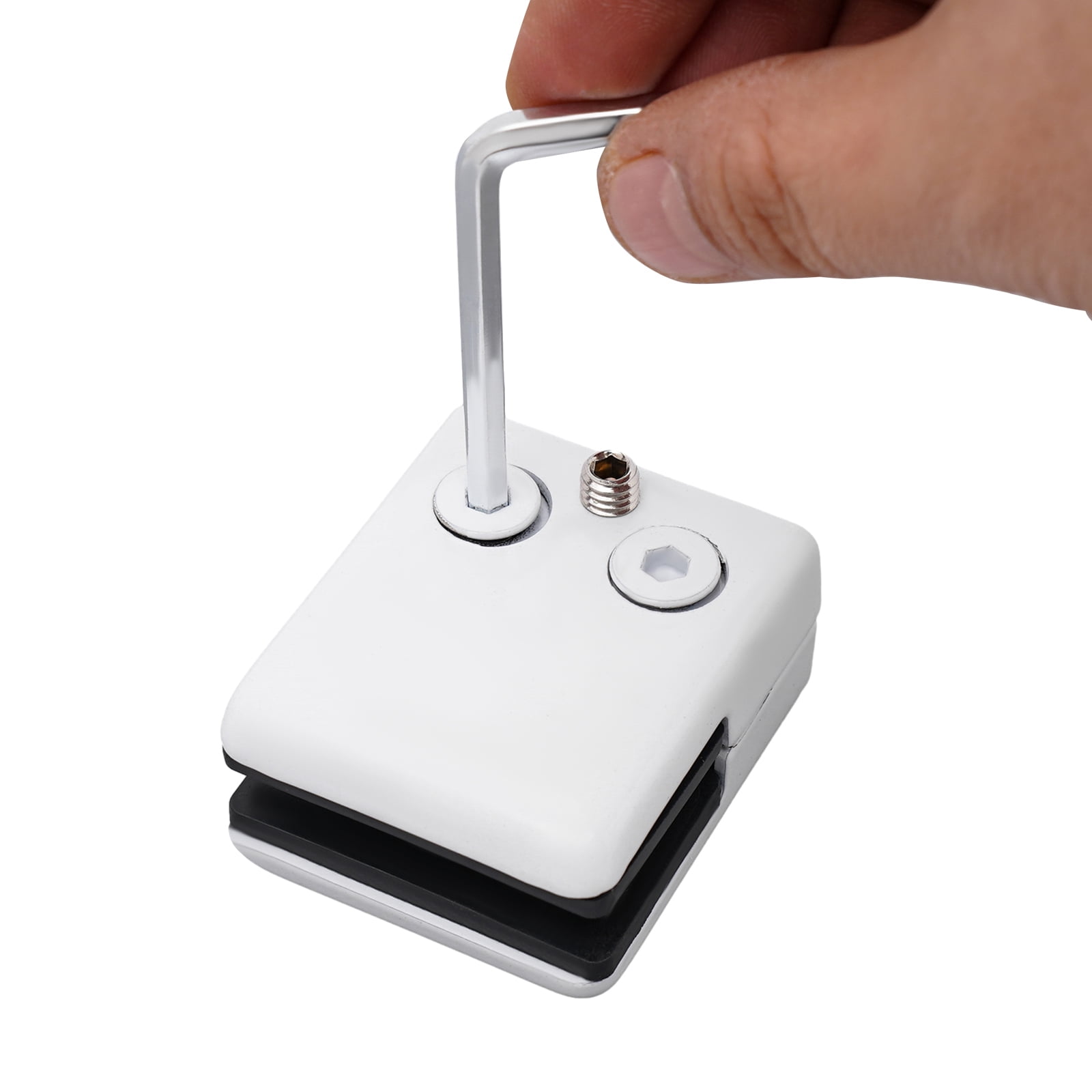 8pcs Glass Clamp Clip, Stainless Steel Glass Clamp Clip, White Glass Clamp Clip