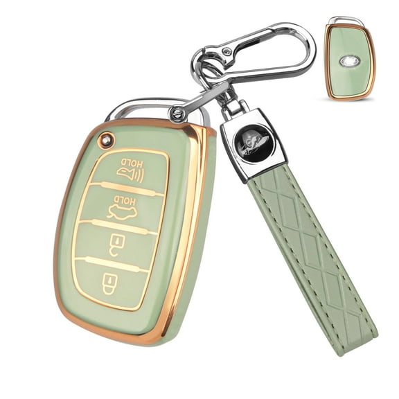for Hyundai Elantra Key Fob Cover,Soft TPU 360 Degree Protector Key Holder with Keychain Compatible with 2021 2020 2019 Hyundai Elantra Ioniq Sonata Tucson Elantra GT 3/4 Button Smart Key