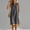 Dark Gray, variant on Linen Dress Women Summer Mini Sleeveless V Neck Button Down Shift Dresses with Pockets Casual Loose Fit Flowy Tunic Sundress for Beach Vacation Everyday Wear