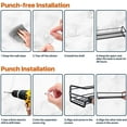 thumbnail image 3 of TJWLP Wall Spice Rack Organizer- 4 Tier Hanging Stainless Steel Spice Racks Wall Mounted with Adhensive Stickder & Screws-Adhesive Hanging Spice Rack Kitchen & Pantry Shelf for Spices jars, 3 of 7