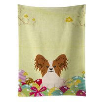 Carolines Treasures BB6078KTWL Easter Eggs Papillon Red White Kitchen Towel 15 X 28" multicolor