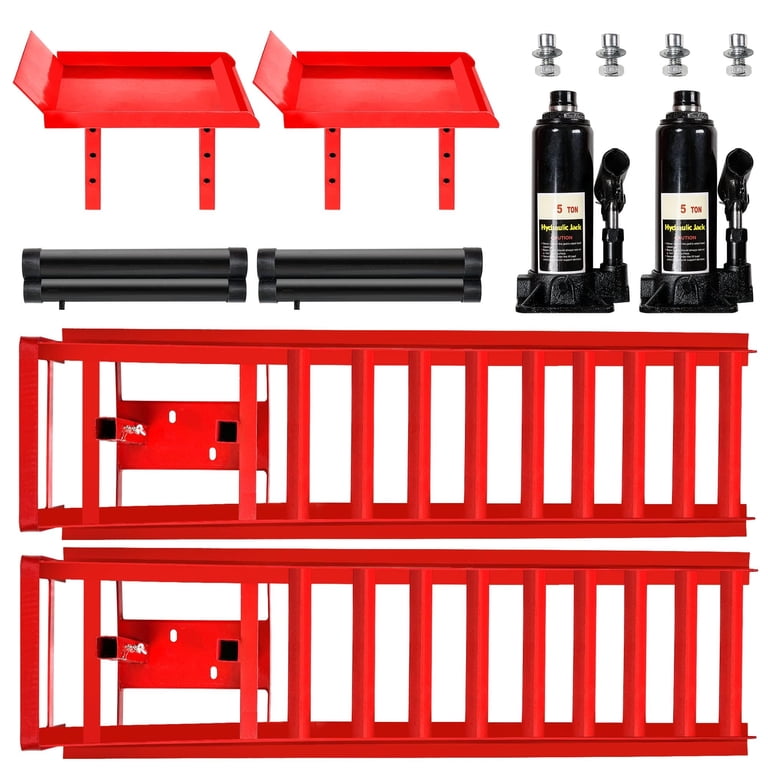 10000 Ramps Garage Maintenance Ramps 5-Ton Hydraulic Car Ramps – Heavy Duty Vehicle ...