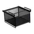 thumbnail image 2 of Organizador metálico para cajones bajo el armario, porta bragas deslizante que ahorra espacio, perchero para corbatas Negro, 2 of 9