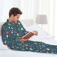 thumbnail image 5 of KLL Sports Ball Sleepwear Mens Flannel Pajamas,Long Cotton Pj Set, 5 of 7