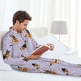 thumbnail image 6 of Uemuo German Shepherd Dog Pattern 2-Piece Loungewear Set - Men’s Soft Sleepwear, Cozy Winter PJs, Comfy Sleep Set-XX-Large, 6 of 7