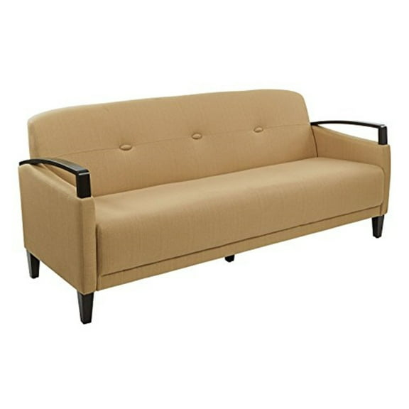 Main Street Sofa in Woven Wheat Beige Fabric