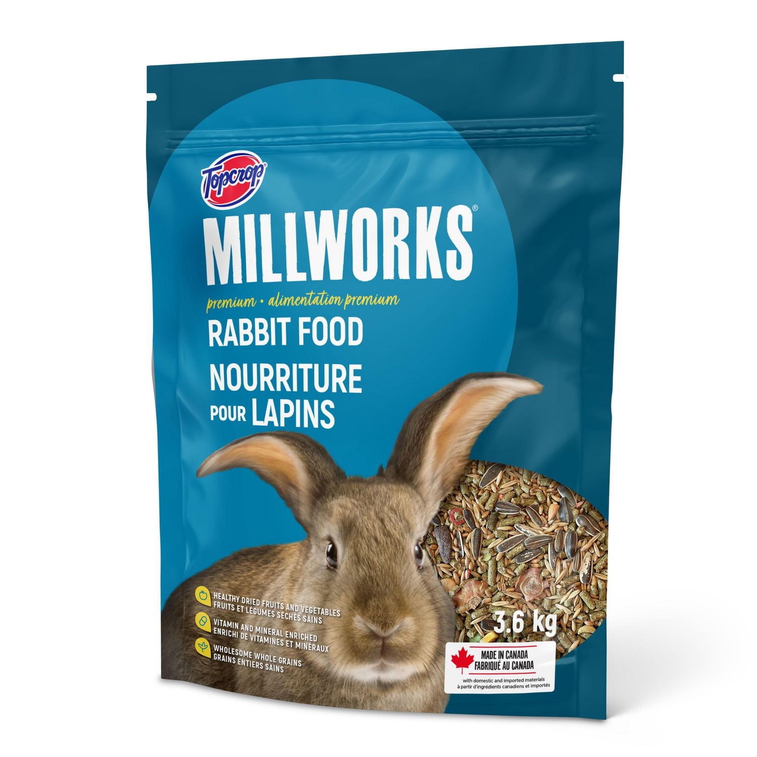 Topcrop Millworks Nourriture de haute qualite pour lapins