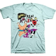 Mens Nickelodeon AAAHH REAL MONSTERS Shirt - Retro Nick Real Monsters tee - Classic Nick Graphic T-Shirt (Celadon, Medium)