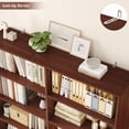 thumbnail image 7 of Homfa 73″ Tall Bookcases with Doors, 8 Cubes 6-Tier Double Row Bookshelf, Bookcase for Living Room Home Office, Cherry Red, 7 of 7
