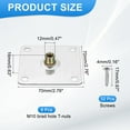 thumbnail image 2 of 8Pack M10 Brad Hole t Nut, 70mm/2.8inch Square Base Weld Nuts Flange Insert Female Thread with Mounting Screws for Wood Furniture, 2 of 6