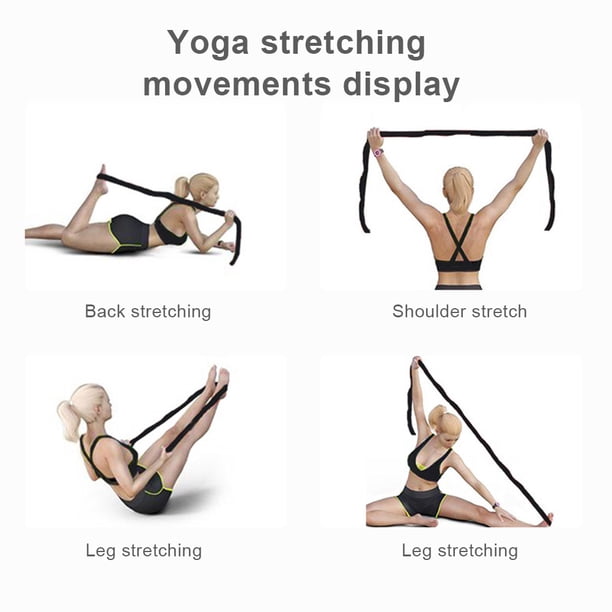 Correa de tracción para ejercicio físico bandas de estiramiento de Yoga multifuncionales banda elástica de ejercicio para estiramiento y fisioterapia