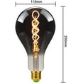 thumbnail image 7 of LINLIN LED Edison Bulb, Vintage Spiral Filament Light Bulb 4W E27 Base, Smoky Grey Glass Decorative Light Bulb for Bedroom Wedding, 7 of 7
